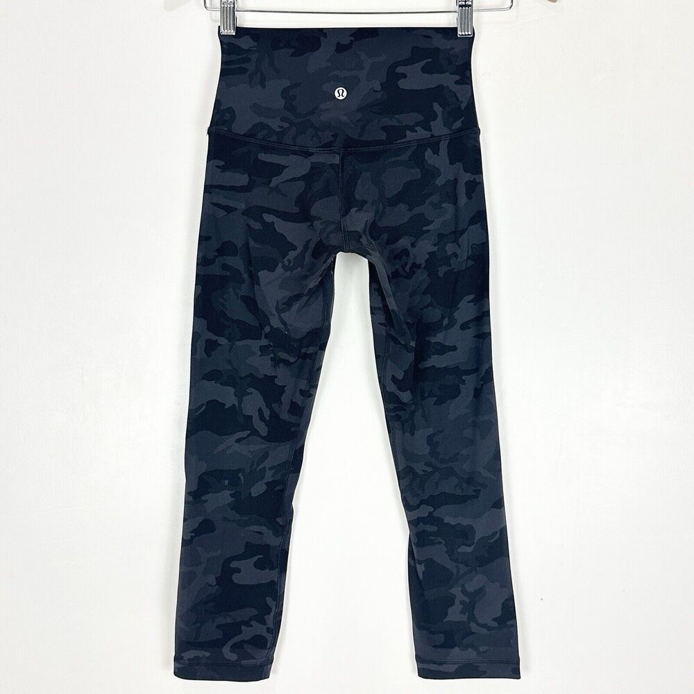 Lululemon Align Crop *21" Incognito Camo Multi Grey Size 4